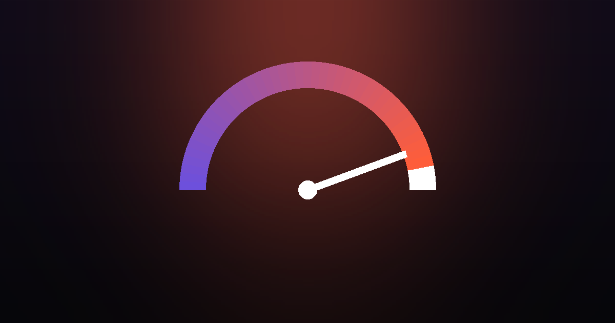 A storage gauge with its needle in the red zone